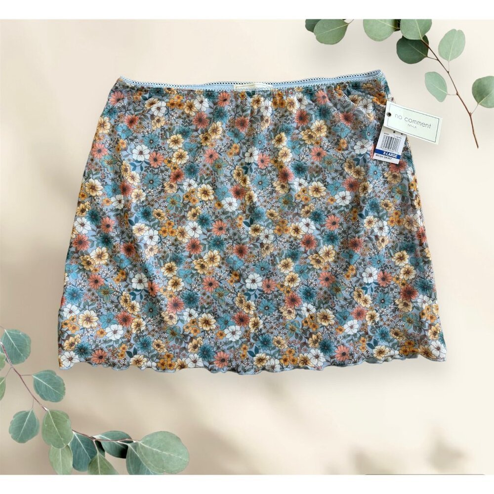 No Comment NY•LA Floral Women's Stretch Skirt Size XL